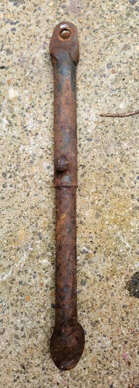 K4-9969 Kawasaki Vtg Ks125 Kickstand Oem With Original Spring And Hardware 1974-1979