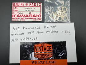 16039-029 Kawasaki Original Oe Nos Kz400 Genuine Oem Plain Washers 9 Pcs Part # New