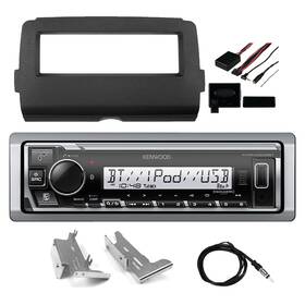 Kmrm332bt-aswc Kenwood-enrock-metra Marine Receiver 2014-up Harley Radio Install Kit Handlebar Antenna