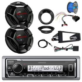 Kmrm332bt-csdr621-ekmr2 Kenwood - Jbl Idatalink Enrock Marine Bluetooth Radio 2x 6.5 Inch 300w Speaker Harley Install Accessories