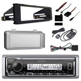 Kenwood-siriesxm-metra-scosche 632016073701 New 98-2013 Harley Touring Stereo Radio Install Adapter Dash Kit Flht Flhx Flhtc