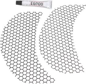 Kw05-01-0320-b Klock Werks Fairing Vent Screen - Honeycomb Black Motorcycle Street Bike