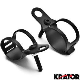 Krator 698056468556 Universal Black Motorcycle Turn Signal Brackets Cafe Racer Bobber Chopper Style