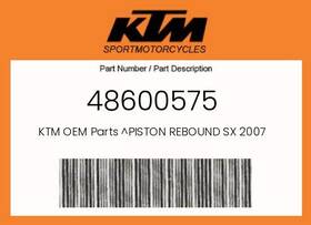 48600575 Ktm Genuine Piston Rebound Sx 2007 -