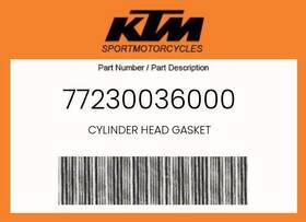 77230036000 Ktm Genuine Cylinder Head Gasket -