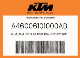 A46006101000ab Ktm Genuine Air Filter Box Bottom Part -