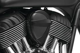 5698 Kuryakyn Signature Series Vantage Horn Cover By John Shope Satin Black #5698