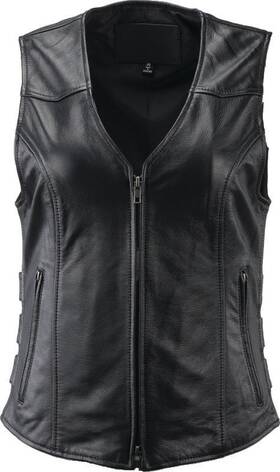 094415 Kuryakyn 94415 Leather By River Road Plains Vest Black Womens - Xl