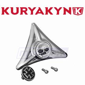 T019 Kuryakyn Mn/t019 License Plate Mounting Hole Covers With Emblems For 1990-2010 Harley Yj