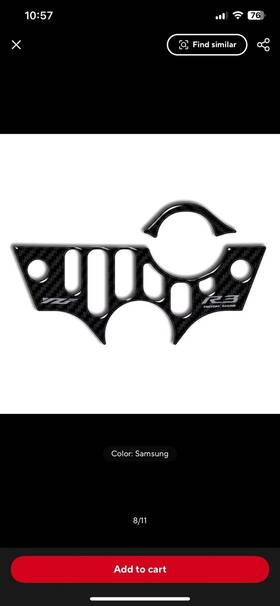 Labelbike 7438641571536 Sticker Protection Plate Steering Motorcycle For Yamaha R3 2019-2024