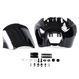 Sj-hl1584-spot001 Lionauto Sj-hl1584-spot001#spsspstore Tall Headlight Fairing Cover For Harley Davidson Dyna Super Glide T Sport Fxdxt