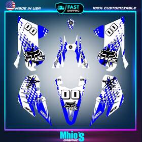 450x Markenlos 450 2013-2025 Yamaha Yfz450r Graphics Kit 2014-2025 Decals Atv Glossy Vinyl Off-road Wrap