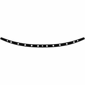 Meb0947 Memphis Shades Stainless Steel Holes Windshield Trim - Black Contrast