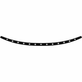 Meb0972 Memphis Shades Stainless Steel Dished Windshield Trim - Black Contrast