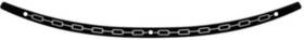 Meb0973 Memphis Shades Stainless Steel Windshield Trim Black Contrast Chain