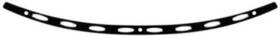 Meb0975 Memphis Shades Stainless Steel Windshield Trim Black Contrast Ellipse