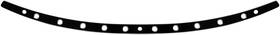 Meb0976 Memphis Shades Stainless Steel Windshield Trim Black / Chrome
