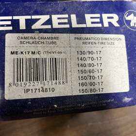899702 Metzeler Road Inner Tube 150/70-17 160/70-17 140/80-17 130/90-17
