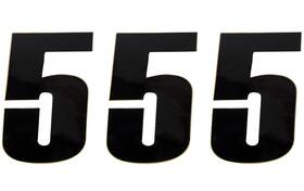 80015 Moose Racing 3-pk Adhesive Race Numbers 4.5 Inch Black #5