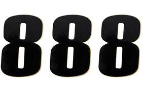 80018 Moose Racing 3-pk Adhesive Race Numbers 4.5 Inch Black #8