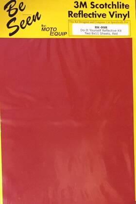 Rk-99r Moto Equip Motorcycle Side Bag Top Case Helmet Red Diy Reflective Tape Kit 2 8 X 11 Sheets