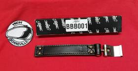 Bbb001 Motone The Beltane Black Leather Brass Battery Strap Triumph Bobber Speedmaster