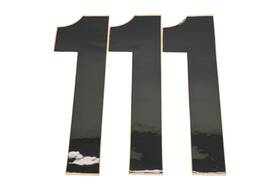 N-style Nii-1b N-style 7 Inch X 3.25 Black #1 Decals Qty 3 Nos
