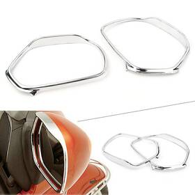 Nomura 421116349218 Chrome Color Motorcycle Mirrors Trim Decoration For Honda Goldwing Gl1800 01-11