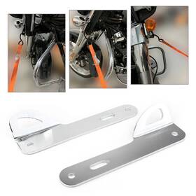 Nomura 890000618509 Fit For Harley Touring Chrome Trailer Hook Tie-down Brackets Kit 1pair