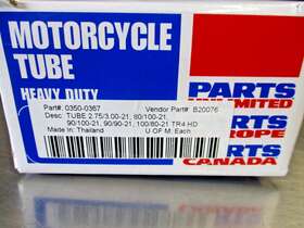 0350-0367 Parts Unlimited Motorcycle Tube 21 Inch Tr4 Center Metal Valve