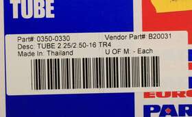 0350-0330 Parts Unlimited B20031 Motorcycle Tire Inner Tube 2.25/2.50-16 Tr4 Tr-4