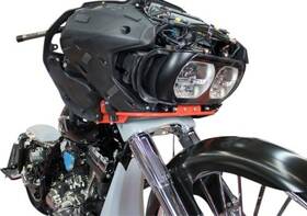 Fsb-15-stl-b Paul Yaffe Originals Mfsb-15-b Bagger Nation - Monkey Fairing Support Bar Harley-davi