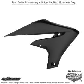 8415100003 Polisport Radiator Shroud Black Yamaha Yz450f 2018-2022 Yz250f 2019-2023