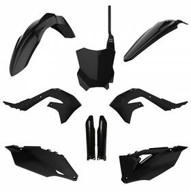 91496 Polisport Black Plastic Kit Kawasaki Kx250 F 20-24 Kx450 19-23 Fenders Shrouds