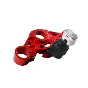 116009 Powerjames Red Aluminum Customized Top Triple Tree With Lock For Harley Cvo Road Glide Fltr