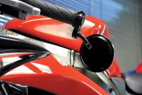 00-00201-22 Powerstands Racing Non Folding Bar End Mirror Universal - Black #00-00201-22