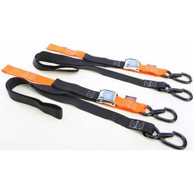 29629-s Powertye Tie-down Cam Sec Hook Soft-tye 1.5 Inch X6ft - Black/orange Pair