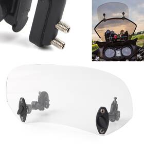 Premiummotorcycleusa 612063824228 Front Windshield Clip On Spoiler Extension Wind Deflector Adjustable Universal