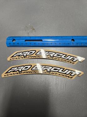 Dc0010-retro Pro Circuit Super Rare 7 Inch Mini Front Fender Decal - Retro White Clear