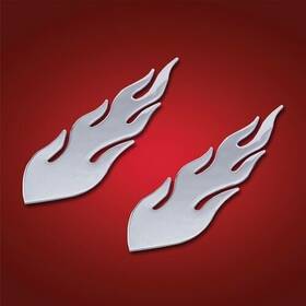53-108a Show Chrome Flame Accents 8 Inch