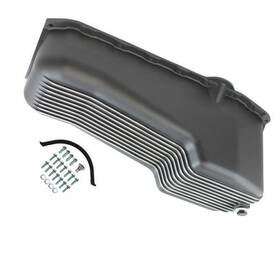 262-400 Specialty Products Company 8442bk Oil Pan 1958-79 Sb Chev Y Finned Black