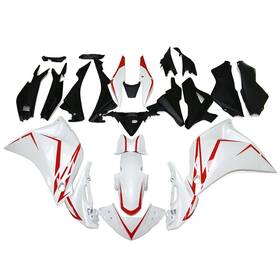 Cbr250r2011-8 Sportfairing #qin White Black Red Fairing Kit For Honda Cbr250r 2011 12 13 2014 Injection Bodywork