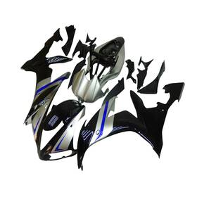 Fwr12004-76 Sportfairing #qin Silver Black Full Fairing Kit For Yamaha Yzf R1 2004 2005 2006 Plastic Bodywork