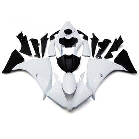 R12012-4 Sportfairing #qin5% White Black Fairing Kits For Yamaha Yzf R1 2012 2013 2014 Abs Injection Bodywork