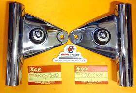 51540-29620 Suzuki Nos Ts100 Lh Fork Cover Tc 100 125 Ts185 Ts125 Chrome Set New