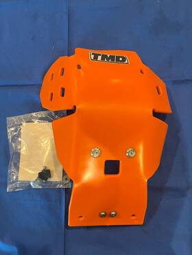 Ktmc-460 T.m. Designworks Like New Tm Skid Plate Orange For Husqvarna And Ktm