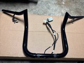 215-2042 Tab Performance Folsom Prison Reduced Reach Handlebars Black 1.5 Inch Indian
