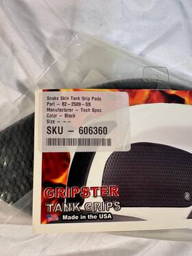 62-2509-ss Techspec Kawasaki Zx636 Snake Skin Tank Grip Pads Black 2013-present