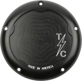 Tsc-3016-4 Thrashin Supply Co. Derby Cover Black Dished #tsc-3016-4