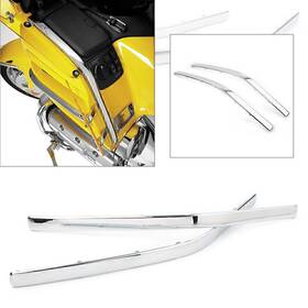 Tktkparts 336245163843 Chrome Color Front Side Fairing Cowl Edge Molding Trim For 2001-06 Honda Gl1800